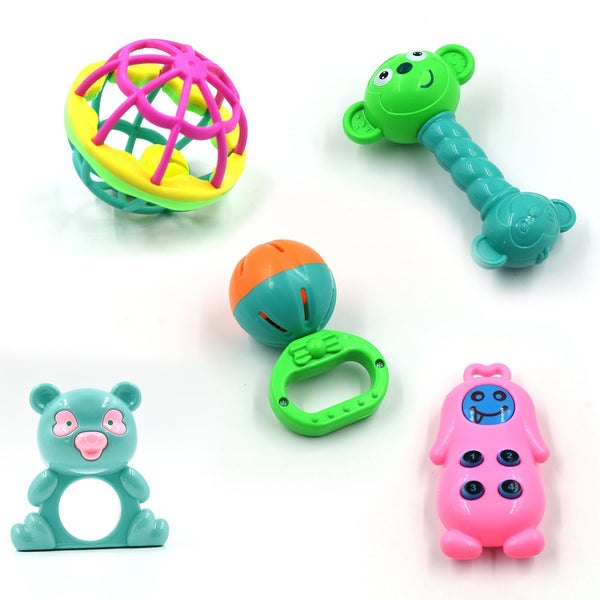 1938 AT38 5Pc Rattles Baby Toy and game for kids and babies for playing and enjoying purposes. DeoDap