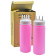 2632 Plastic Bottles with 3 Nozzel for Sauce, Mayonnaise, Chocolate Syrup (Pack of 2Pc) DeoDap