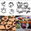 2257 Stainless Steel 4 Different Shape Cookie Cutter/ Cake Mold DeoDap