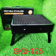 126 Folding Barbeque Charcoal Grill Oven (Black, Carbon Steel) DeoDap