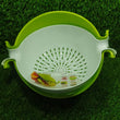 0728 Multifunctional Washing Fruits & Vegetables Basket Strainer and Detachable Drain Basket Bowl DeoDap