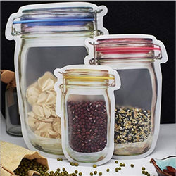 0855 Plastics Transparent Jar Shaped Stand-up Pouch With Zipper DeoDap