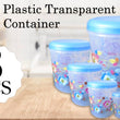 2448 Air Tight Plastic Transparent Container Set (10000ml, 7000ml, 5000ml, 3000ml, 2000ml, 1000ml, 750ml, 500ml) DeoDap