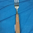 2989 1pc Stainless steel fork with wooden handle. DeoDap