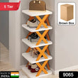 9065   5 Layer Shoes Stand, Shoe Tower Rack Suit for Small Spaces, Closet, Small Entryway, Easy Assembly and Stable in Structure, Corner Storage Cabinet for Saving Space DeoDap