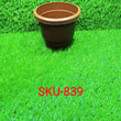 0839 Garden Heavy Plastic Planter Pot/Gamla 6 inch (Brown, Pack of 1, Small) DeoDap