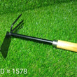 1578 2 in 1 Double Hoe Gardening Tool with Wooden Handle DeoDap