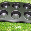 2210 Non-Stick Reusable Cupcake Baking Slot Tray for 6 Muffin Cup DeoDap