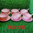 2183 Soup Bowl Set with Spoon and Saucer - 18 pcs DeoDap