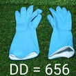 0656 - Cut Glove Reusable Rubber Hand Gloves (Blue) - 1 pc DeoDap