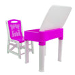 4594A Study Table And Chair Set For Boys And Girls With Small Box Space For Pencils Plastic High Quality Study Table (Pink)