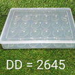 2645 24 Grids Plastic Egg Box Container Holder Tray for Fridge with Lid for 2 Dozen Egg Tray DeoDap