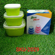 2029 3 Pc Multi-Purpose Container used in all kinds of household and official purposes for storing food and stuffs etc. DeoDap