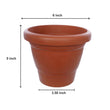 0839 Garden Heavy Plastic Planter Pot/Gamla 6 inch (Brown, Pack of 1, Small) DeoDap