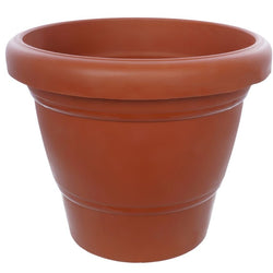 0838 Garden Heavy Plastic Planter Pot/Gamla 8 inch (Brown, Pack of 1,Medium ) DeoDap