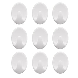 1544 Self Adhesive Plastic Wall Hook Set for Home Kitchen and Other Places (Pack of 9) DeoDap